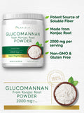 Carlyle Glucomannan Powder 12 oz | Konjac Powder Supplement | Vegan & Vegetarian | Non-GMO, Gluten Free