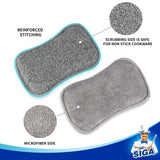 MR.SIGA Dual-Sided Scrub Sponges, Long lasting, Reusable Dishwashing Sponges for Kitchen, 6 Pack