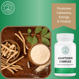2nd Springs Adaptogen Complex Calmness, Energy and Vitality Booster - Ashwagandha, Ginseng, Rhodiola, and More - Promotes Balance, Focus, and Overall Well-Being - 60 Vegetarian Capsules