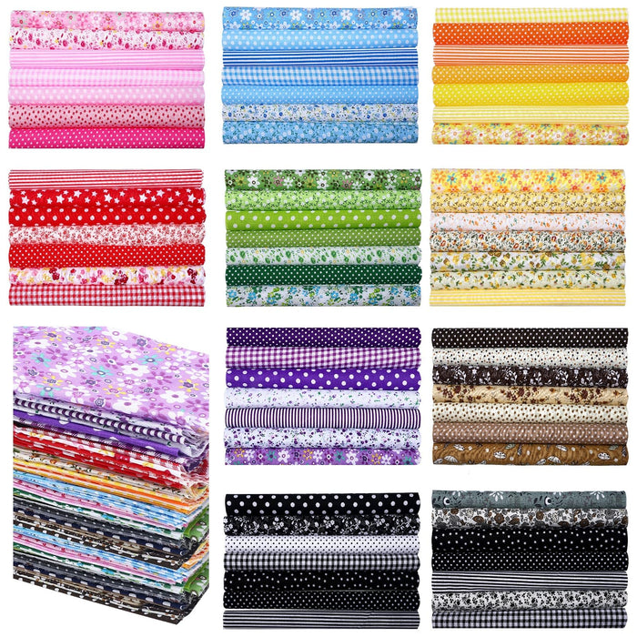 Tudomro 70 Pcs 10 x 10 Cotton Fabric Square for Quilting, Floral