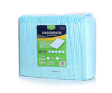 Unifree Disposable Underpad, Bed Pads, Incontinence Pad, Super Absorbent, 100 Count, Blue (M 24x24 Inch)