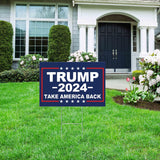 Trump 2024 Yard Sign with H-Stakes - Double Sided 18x12 Inch Trump Take America Back Signs, Placard Voted for Trump Lawn Signs Triggering Signs Rally Decoration Outdoor Lawn Yard Signs