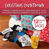 Paladone Friends TV Show Sock Advent Calendar 2023-12 Days Christmas Countdown Friends Advent Calendar