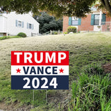 Probsin Trump Vance 2024 Yard Sign Double Sided 16" x 24" Red White Blue Trump Vance MAGA Signs Voted for Trump Vance Outdoor Decorations for Lawn, Garden, Window, Party Supplies