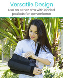 Vive Shoulder Abduction Sling - Immobilizer for Injury Support - Pain Relief Arm Pillow for Rotator Cuff, Sublexion, Surgery, Dislocated, Broken Arm - Brace Includes Pocket Strap, Stress Ball, Wedge