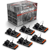 Trap A Pest Mouse Traps - Reusable Snap Traps for Mice, Rodents and Pests, Sanitary Safe Mousetraps That Work - Indoor and Outdoor Effective Mice Traps (6 Pack)