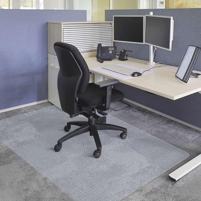 Office Chair Mat for Carpeted Floor 46” x 60” Clear Floor Protector Mat Anti Slip Computer Desk Chair Mat for Home Office (46” x 60” Rectangular)