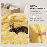 Bedsure Soft Yellow Throw Blanket for Couch, Fluffy Fuzzy Blankets & Throws for Bed, Sofa, Cozy Plush Sherpa Fleece Faux Fur Blanket, Thick Warm Christmas Blanket Gifts for Women, Men, 50x60