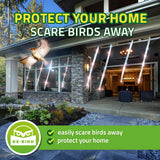 De-Bird Scare Tape, 350 ft Reflective Bird Deterrent, Dual Sided for Outdoor, Pigeon Control Easy Install Tape for Garden and Patio