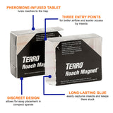 TERRO T256-8 Poison Free Roach Magnet Trap and Killer with Exclusive Pheromone Technology - Kills Ants, Spiders, Scropions, Silverfish, Crickets, and More - 8 Traps