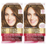 Loreal Paris Excellence Cream Triple Care Color 6G Light Golden Brown (Pack of 2)