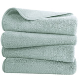 POLYTE Quick Dry Lint Free Microfibre Hand Towel, 40 x 76 cm, Set of 4 (Light Green)