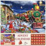 Advent Calendar 2024 Christmas Puzzles, 24 Days 1008 Pieces Countdown to Christmas Calendars Jigsaw Puzzles for Kids Teens Adults, Christmas Holiday Gifts Toys for Home Wall Decor