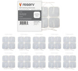 reserv 2" x 2" Premium Re-Usable Self Adhesive Electrode Pads for TENS/EMS Unit, Fabric Backed Pads with Premium Gel (White Cloth and Latex Free) (1 Pack (40 electrodes))