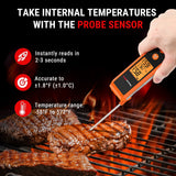 ThermoPro TP420 2-in-1 Instant Read Thermometer for Cooking, Infrared Thermometer Cooking Thermometer with Meat Probe, Non-Contact Laser Meat Thermometer for Griddle Grill Pizza Oven HVAC Pool