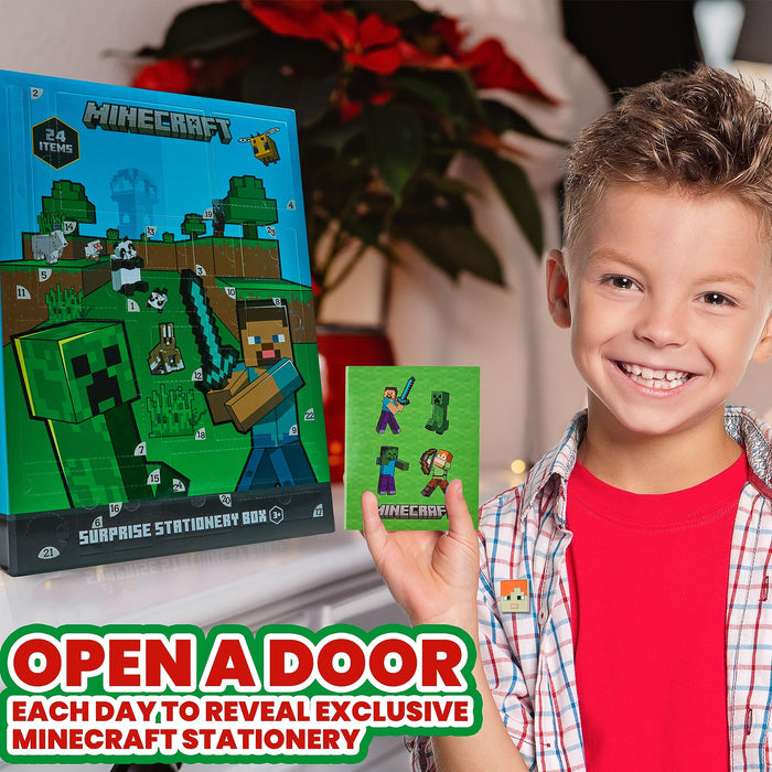 Minecraft Advent Calendar 2024 for Kids and Teenagers – Unique Boys Advent Calendar (Green)