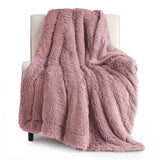 Bedsure Soft Dusty Pink Twin Blanket for Bed, Fluffy Fuzzy Blankets Twin Size for Couch, Sofa, Cozy Plush Sherpa Fleece Faux Fur Blanket, Thick Warm Christmas Blanket Gifts for Women, Men, 60x80