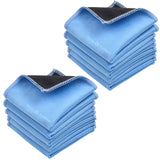 Microfiber Cleaning Cloths - 10 Pack - 6.6 x 6.2" - Double-sided Cleaning Cloths - Microfiber and Suede Cloth for Smartphones, LCD TV, Tablets, Laptop Screens, Camera Lenses and Other Surfaces