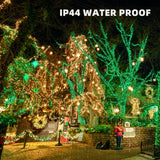 TW SHINE Green Christmas Lights, 20FT 100 Count Incandescent Halloween Lights, Waterproof St. Patrick's Day Decorations for Outdoor Indoor Xmas Tree Patio Home Party Garden Yard Decor