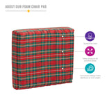 DMI Foam Wheelchair and Seat Cushion - Office Chair Cushion - Support Cushion Chairs Pad, Helps with Sciatica Pain Relief, Plaid Cover, 16 x 18 x 4 inches