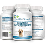 Nutrition Strength Dog Incontinence Support, Supplement for Dog Bladder Health, Organic Support for Dogs Leaking Urine, Promotes Dog Bladder Control, 120 Chewable Tablets