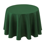 Biscaynebay Textured Fabric Round Christmas Tablecloths 60", Hunter Green Water Resistant Tablecloths for Dining, Kitchen, Wedding, Parties etc Machine Washable