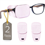 Astropic 2Pcs Silk Eye Patches for Adults Kids Glasses to Cover Either Eye (Medium, English Rose Pink)