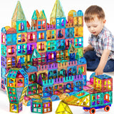 TEMI Magnetic Tiles,Building Blocks, Magnets Building Set, STEM & Learning & Education Toys Christmas Toy Gift for Ages 3 4 5 6 7 8+ Year Old Toddler Kids Boys and Girls (Magnetic Tiles-80pcs)