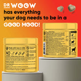 Dr Woow Probiotics for Dogs, Pet Dog Probiotics and Digestive Enzymes, Duck & Pumpkin Flavor Dog Probiotic Supplements, Dog Vitamins Dog Probiotic Chews and Prebiotics for Dogs, Dog Gas Relief