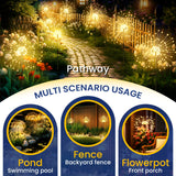 GIGALUMI Garden Outdoor Decor Lights, Christmas 6 Pack Solar Garden Lights for Yard Outside Fairy Garden Lights Decorative, Solar Lights for Balcony Patio Garden Decor Yard Pathway Flowerbed Planter