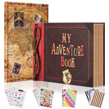 Adventure Book Diary Photo Scrapbook,Scrap book with Hard Cover Movie Up Travel Scrapbook for Anniversary,Scrapbook,Gift for Couples Anniversary,Wedding,Travelling,Birthday,Christmas (My Adventure)