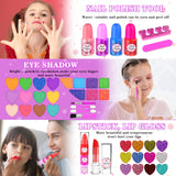 Kids Makeup Kit for Girl, 66 Pcs Washable Makeup Set for Little Girls, Real Cosmetic Set Pretend Play Makeup Toy Beauty Set Christmas & Birthday Gift Age 3 4 5 6 7 8 9+ Year Old Kids Toddler Toys