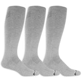 Dr. Scholl's Mens Athletic & Work Compression Over The Calf - 1 3 Pair Packs Moisture Management Sock, Gray, 13-15 US