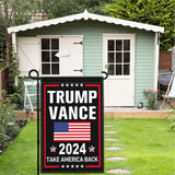 NASIAN Trump Vance 2024 Garden Flag Take America Back Garden Flag Trump Vance 2024 Yard Signs Patriotic American Garden Flags for Outside 12x18 Double Sided Outdoor House Lawn Decorations Banner