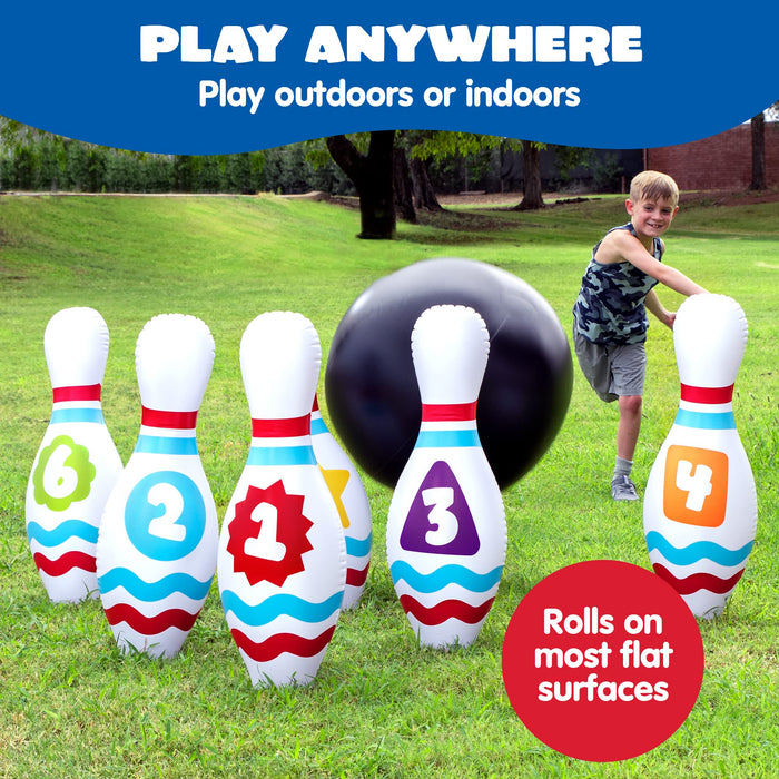 JOYIN Giant Inflatable Bowling Set for Kids and Adults, Christmas Birthday Party Games, Kids Education Motor Skills Toys