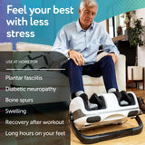 Cloud Massage Shiatsu Foot Massager with Heat - Feet Massager for Relaxation, Plantar Fasciitis Relief, Neuropathy, Circulation, and Heat Therapy - FSA/HSA Eligible (White - with Remote)