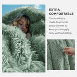 Bedsure Soft Sage Green Throw Blanket for Couch, Fluffy Fuzzy Blankets & Throws for Bed, Sofa, Cozy Plush Sherpa Fleece Faux Fur Blanket, Thick Warm Christmas Blanket Gifts for Women, Men, 50x60