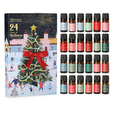 Folkulture Advent Calendar 2023 Pack of 24 Christmas Gifts Set, Christmas Essential Oil Set for Diffuser, Christmas Fragrance Oils, Holiday Gift Set | 24 Days Of Wellness for Women Men Adult