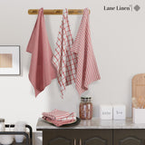 Kitchen Towels Set - Pack of 12 100% Cotton Dish Towels for Drying Dishes, 18”x 28”, Kitchen Hand Towels, Absorbent Tea Towels, Premium Dish Towels for Kitchen, Quick Drying - Christmas Red