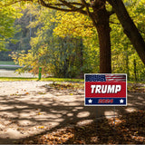 Donald Trump - Trump 2024 Stars - Double Sided -Durable Quality of Yard Sign and Road Sign with Stand - Rectangular 18" x 24" and 4mm Thick Corrugated Plastic - Made in the USA