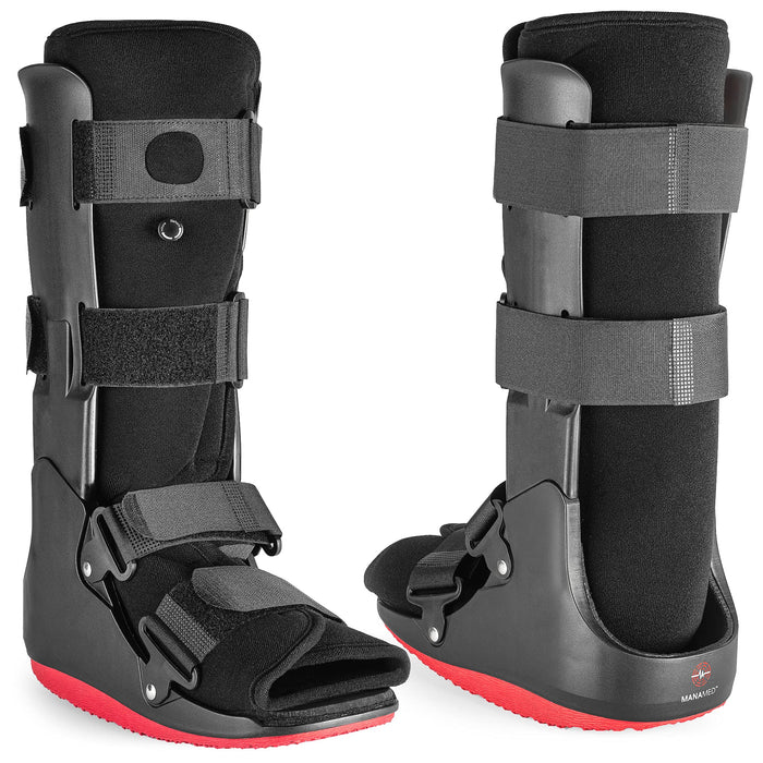 ManaMed ManaEZ Air Boot Tall CAM Boot | Orthopedic Walking Boot For Sprained Ankle with Air Pump | Foot Brace for Injured Foot, Ankle Sprain, Broken Toe & Post Surgery | Fracture & Cast Boots (Large)