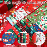 Hosuly 40 Pcs Christmas Fabric Patchwork Roll Quilting Fabric Roll up Fabric Quilting Strips 2.55 Inch Precut Santa Claus Patchwork Roll for Craft Sewing DIY Crafts