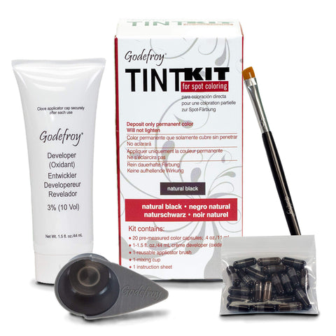 Godefroy Hair Color Tint Kit, Natural Black, 20 Applications