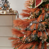 Serwalin 𝟲𝟬𝗽𝗰𝘀 Pampas Grass Decor 𝟭𝟳.𝟳𝗜𝗻𝗰𝗵, Orange Pampas Grass Home Decor, Pampas Grass Bulk Vase Filler, Boho Faux Pampas Decor, Thanksgiving Table Centerpieces, Christmas Decorations