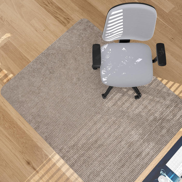 Placoot Desk Chair Mat for Hardwood Floor Corduroy Surface 1/6" Thick 55"x35" Office Chair Mat for Rolling Chairs-100% Large Anti-Slip Backing Under Desk Low-Pile Office Rug Floor Mat for Office/Home