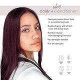 Keracolor Clenditioner MERLOT Hair Dye - Semi Permanent Hair Color Depositing Conditioner, Cruelty-free, 12 Fl. Oz.