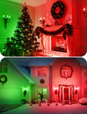 Red and Green Light Bulbs 【4 Pack 】, A19 LED Christmas Light Bulbs, 9W E26 Red Light Bulbs Green Light Bulbs 720LM Red Bulbs Green Bulb Outdoor for Halloween Christmas Lighting, Porch, Non-Dimmable