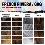 IGK Permanent Color Kit FRENCH RIVIERA - Light Beige Brown 6AG | Easy Application + Strengthen + Shine | Vegan + Cruelty Free + Ammonia Free | 4.75 Oz