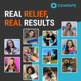 ICEWRAPS 6"x12" Flexible Gel Reusable Ice Packs for Injuries, After Surgery and Pain Relief | Neck, Knee, Hip, Back and Shoulder | Hot Cold Compress Swelling | 2 in a Pack