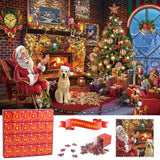 Advent Calendar 2024 Christmas Jigsaw Puzzles for Kids Adults - 1008 Pieces 24 Day Christmas Puzzle Countdown Calendar, Ideal Stocking Stuffer Puzzle for Home Decoration, Funny Christmas Game Gift